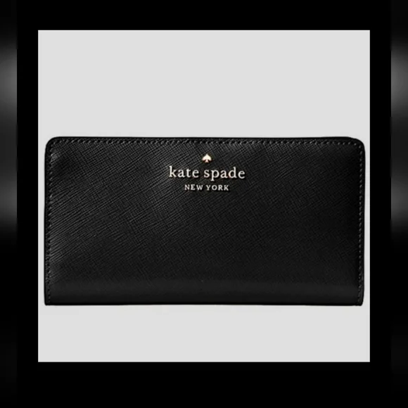 Kate Spade Saffino Leather Staci Large Slim Wallet Zip Compartment in Box❤️ - Picture 3 of 10